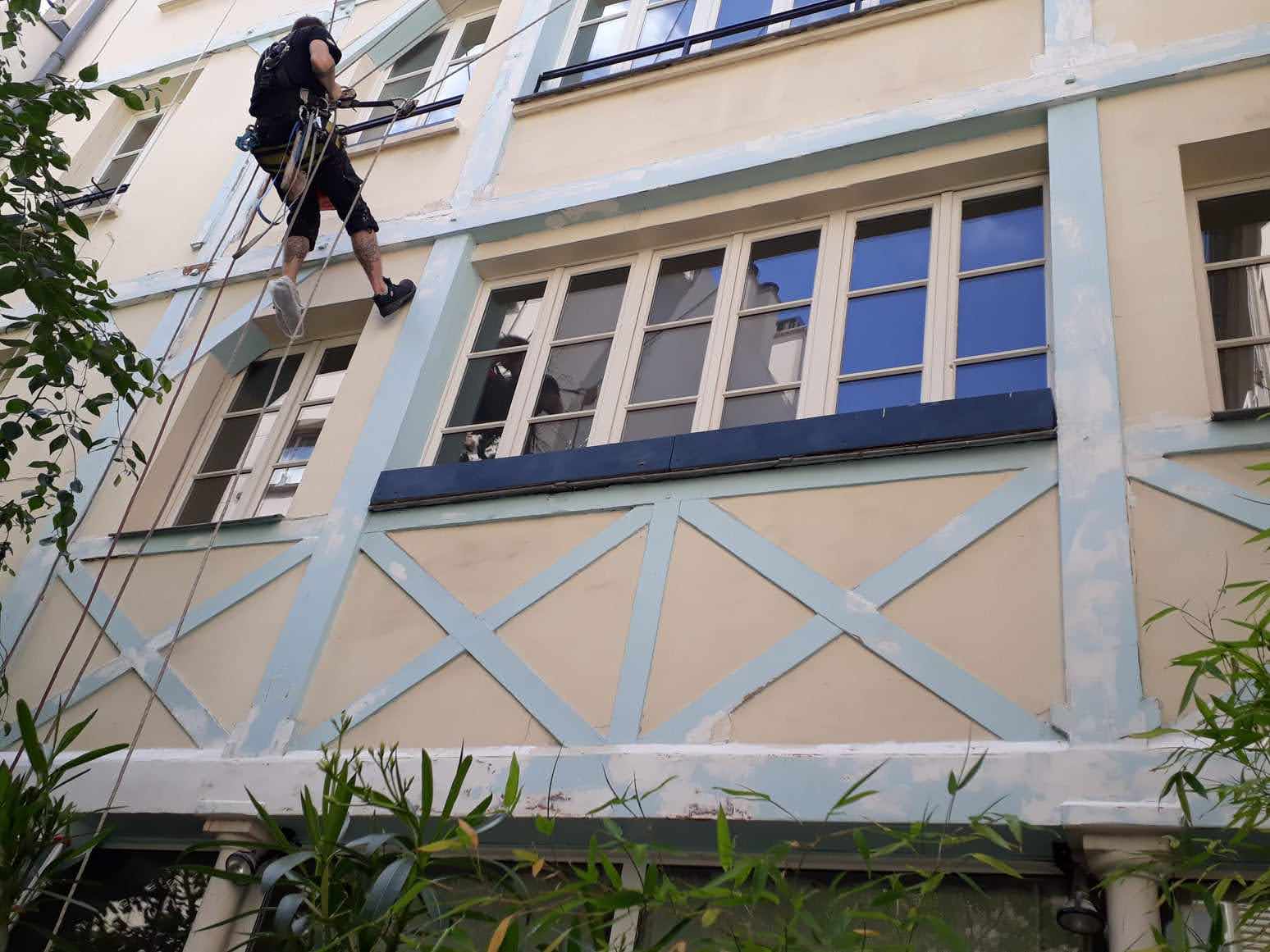 Equipe de cordistes Lahaut en intervention